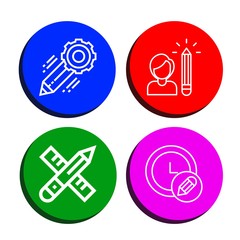 Set of graphite icons such as Pencil , graphite