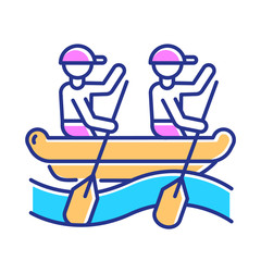 Rafting color icon