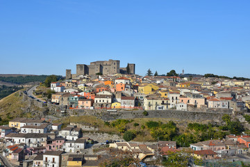 View of the town of Melfi, Basilicata region in Italy