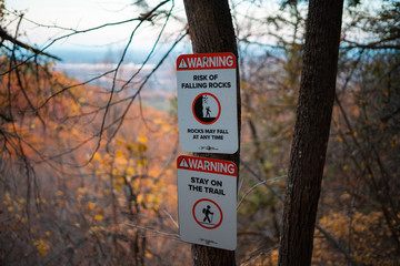 Warning Trail Signage