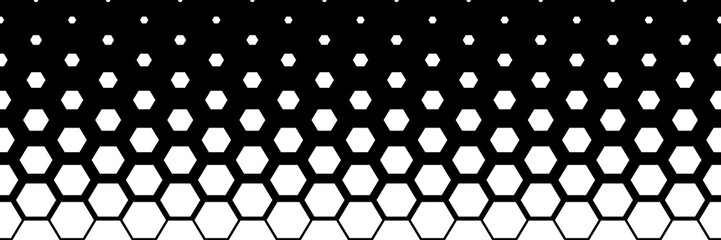 Abstract Seamless Black and White Geometric Pattern with Polygons. Contrasty Optical Psychedelic Illusion. Spotted Hexagonal Texture. Raster. 3D Illustration