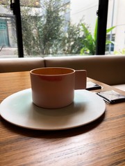 A beautiful minimalist cup filled with delicious hot chocolate.  ￼