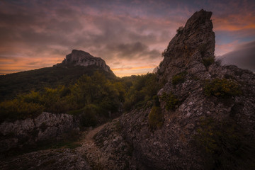 Leon peak in Cantabria mountain range in Navarra