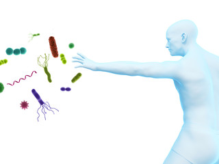 3d rendered conceptual immune defense illustration