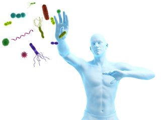 Fototapeta premium 3d rendered conceptual immune defense illustration