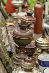 Fototapeta premium An old kerosene lamp, out of use.