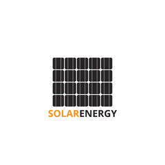 solar panel electricity renewable energy vector logo design