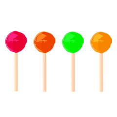 lollipop different color set realistic vector illustration isolated