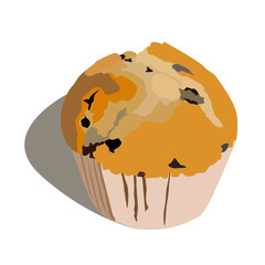 muffin realistic vector illustration isolated