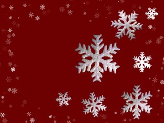 Obraz na płótnie Canvas Snowflakes on white background