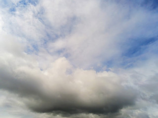 Naklejka na ściany i meble Blue cloudy sky, abstract nature background.