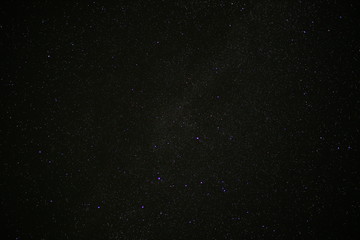 Starry sky in a clear and cold night