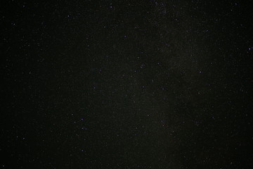 Starry sky in a clear and cold night