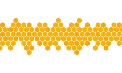 Fotobehang Honeycomb background. Hexagon beehive design isolated. Vector illustration © Arif Arisandi
