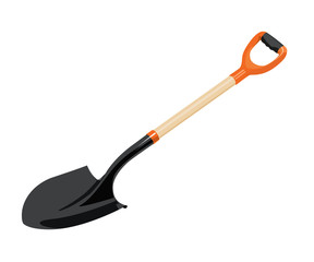 shovel realistic vector illustration isolated