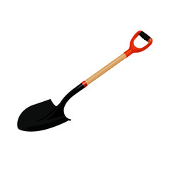 shovel realistic vector illustration isolated