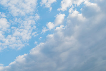 View of cloudy sky on a warm September day