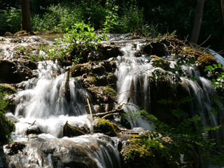Waterfalls at Krka National Park in Croatia, long exposition