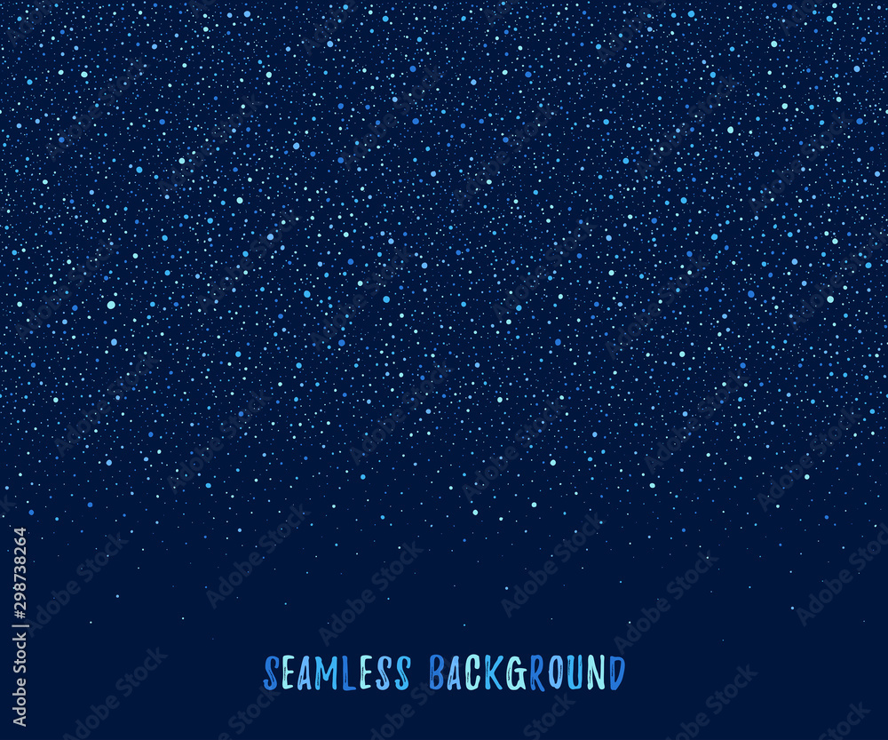 Poster spray, uneven dots, sparks border, frame template. seamless in horizontal direction splash, dot spla