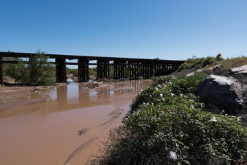 The Mimbres river in Luna county, New Mexico.