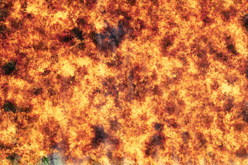A concept of fast spreading California wildfires that consume large area and rage as people flee...