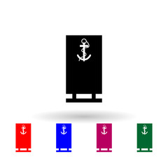 French asp military ranks and insignia multi color icon. Simple glyph, flat vector of Ranks in the French icons for ui and ux, website or mobile application
