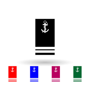 French ev military ranks and insignia multi color icon. Simple glyph, flat vector of Ranks in the French icons for ui and ux, website or mobile application