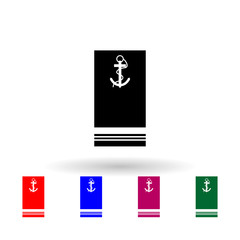 French mp military ranks and insignia multi color icon. Simple glyph, flat vector of Ranks in the French icons for ui and ux, website or mobile application