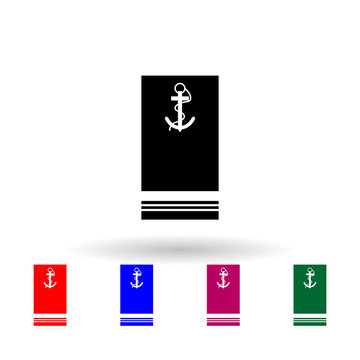 French mp military ranks and insignia multi color icon. Simple glyph, flat vector of Ranks in the French icons for ui and ux, website or mobile application