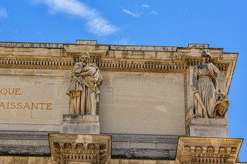 Porte Royale (Royal Door, 1784 - 1839) - triumphal arch in Marseille, France. {Inscription: To the...