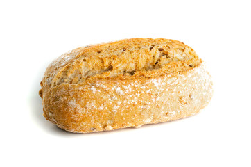 Homemade Traditional Bread Isolated on White Background