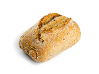 Homemade Traditional Bread Isolated on White Background