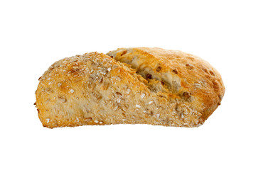 Homemade Traditional Bread Isolated on White Background