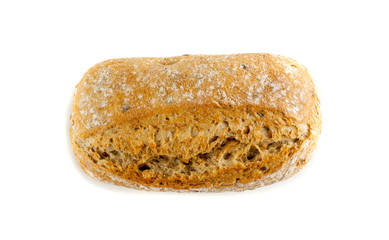 Homemade Traditional Bread Isolated on White Background