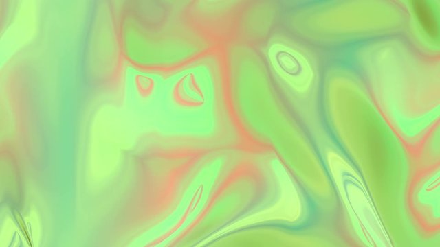 Beautiful abstract liquid color wavy background. Reflected and refracted green, red, blue colorful moving background. Computer graphics for your projects. Ready for loop