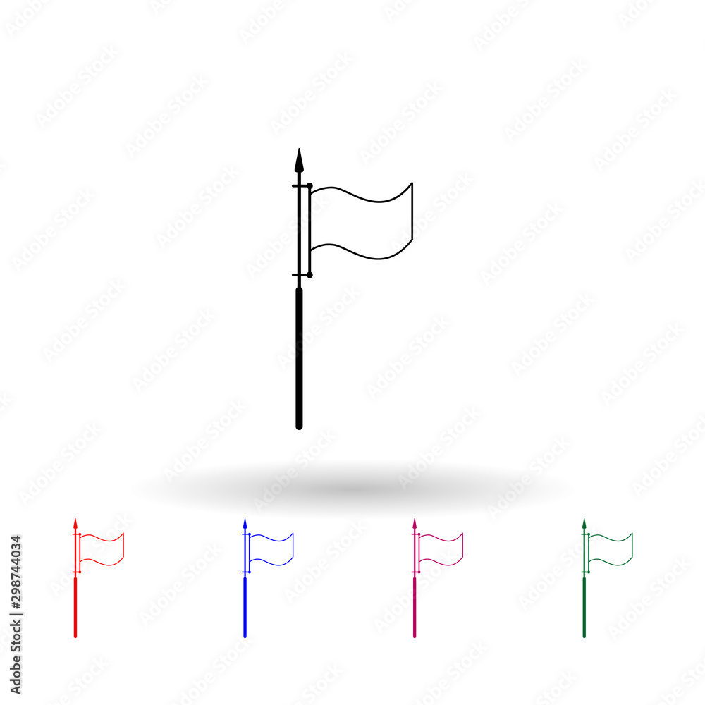 Aufkleber directional billboard multi color icon. simple glyph, flat vector of billboards icons for ui and ux,