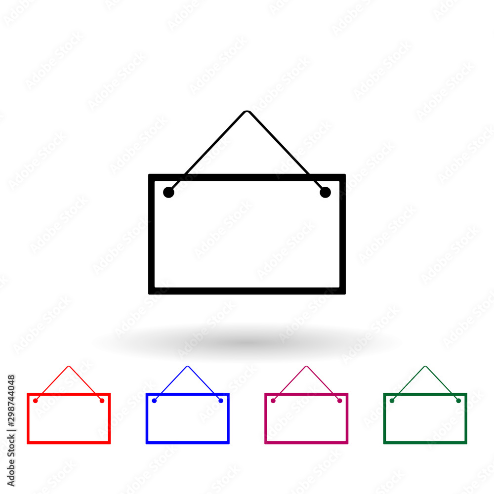 Poster signboard, billboard multi color icon. simple glyph, flat vector of billboards icons for ui and ux, 