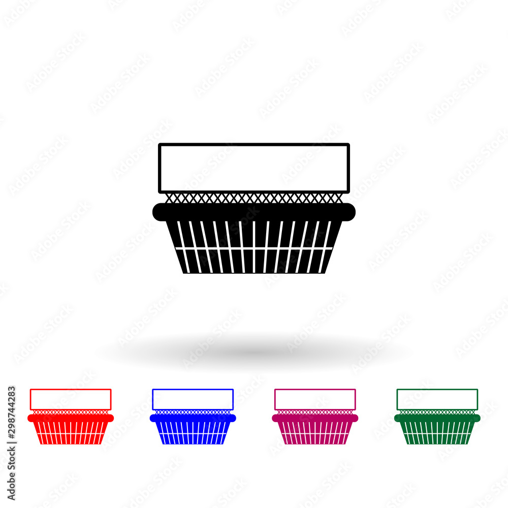 Poster billboard on shop building multi color icon. simple glyph, flat vector of billboards icons for ui an