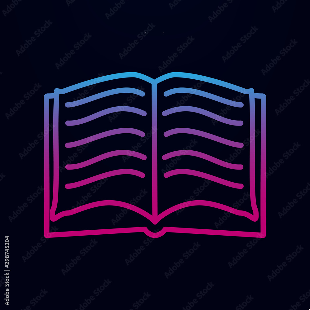Aufkleber open book sketch nolan icon. simple thin line, outline vector of education icons for ui and ux, webs
