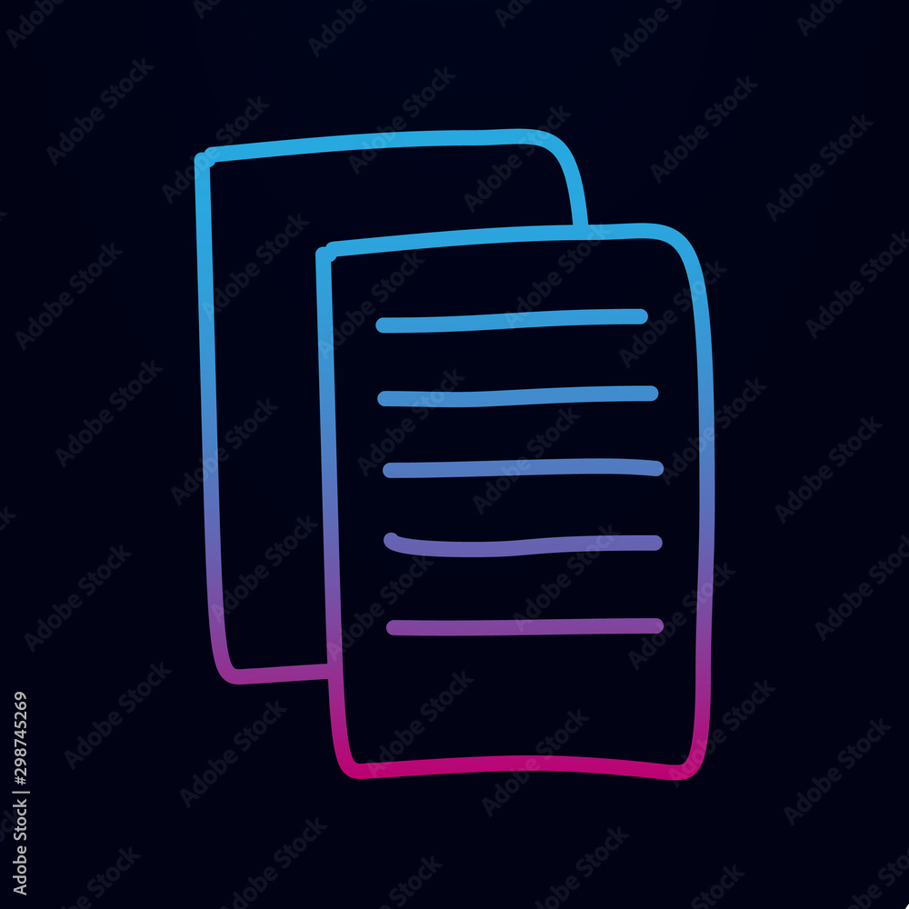 Poster sheets of papers sketch nolan icon. simple thin line, outline vector of education icons for ui and u