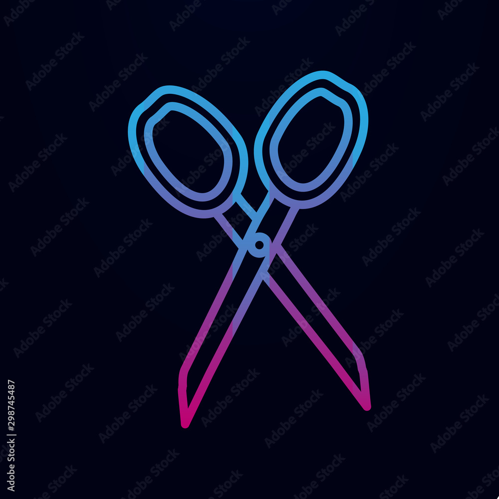 Poster scissors sketch nolan icon. simple thin line, outline vector of education icons for ui and ux, websi