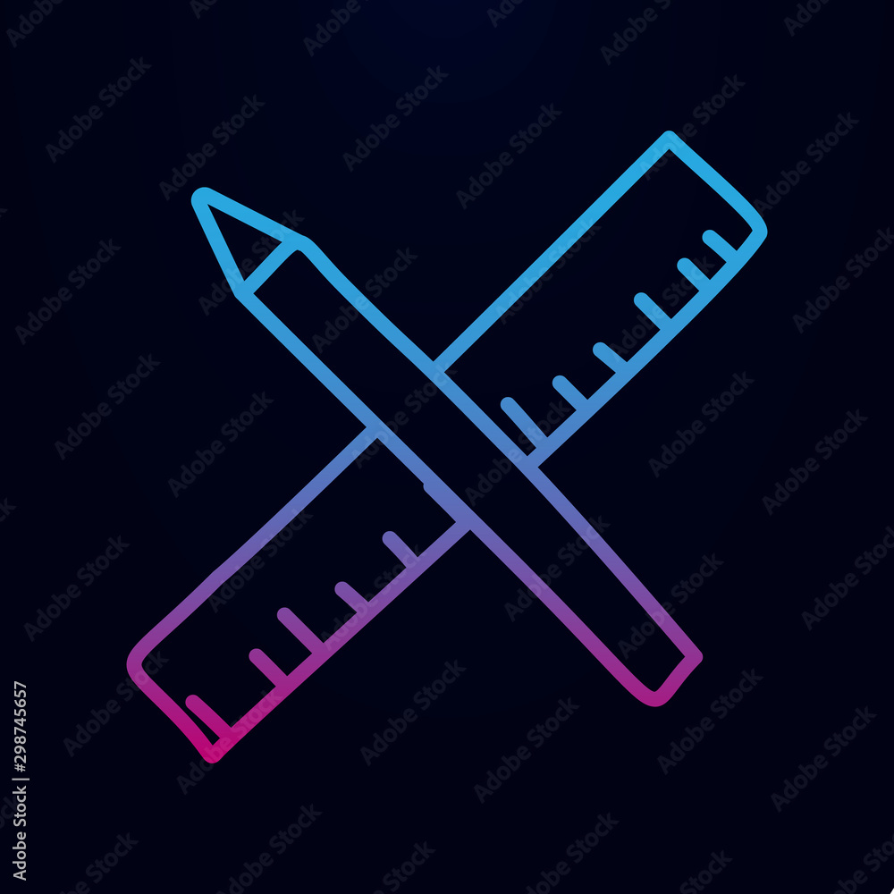 Aufkleber pencil and ruler sketch nolan icon. simple thin line, outline vector of education icons for ui and u
