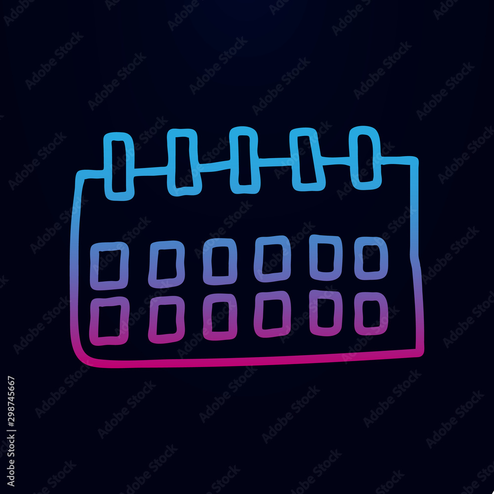 Aufkleber the calendar sketch nolan icon. simple thin line, outline vector of education icons for ui and ux, w