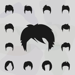 Hair, woman, haircut short icon. Haircut icons universal set for web and mobile