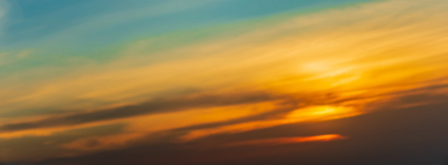 Beautiful sunset sky tropical clouds