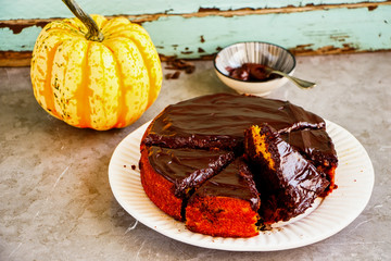 Chocolate and pumpkin cake
