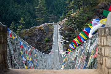 The Hillary bridge on the way to Namche. Nepal