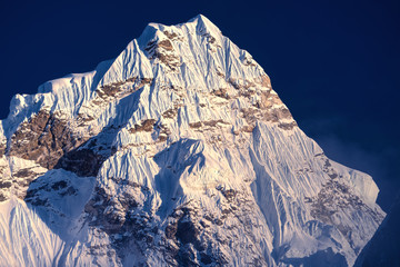 Ama Dablam is one of the most beautiful peaks of the Himalayas. Nepal, Dingboche