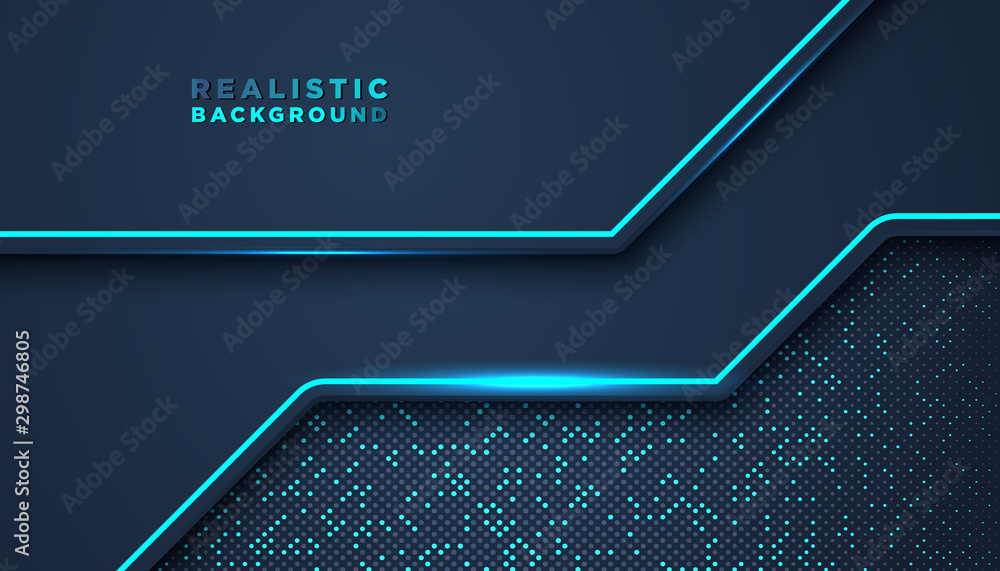Aufkleber dark abstract background with overlap layers. luxury design concept