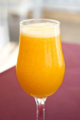 Glass with fresh pressed orange juice